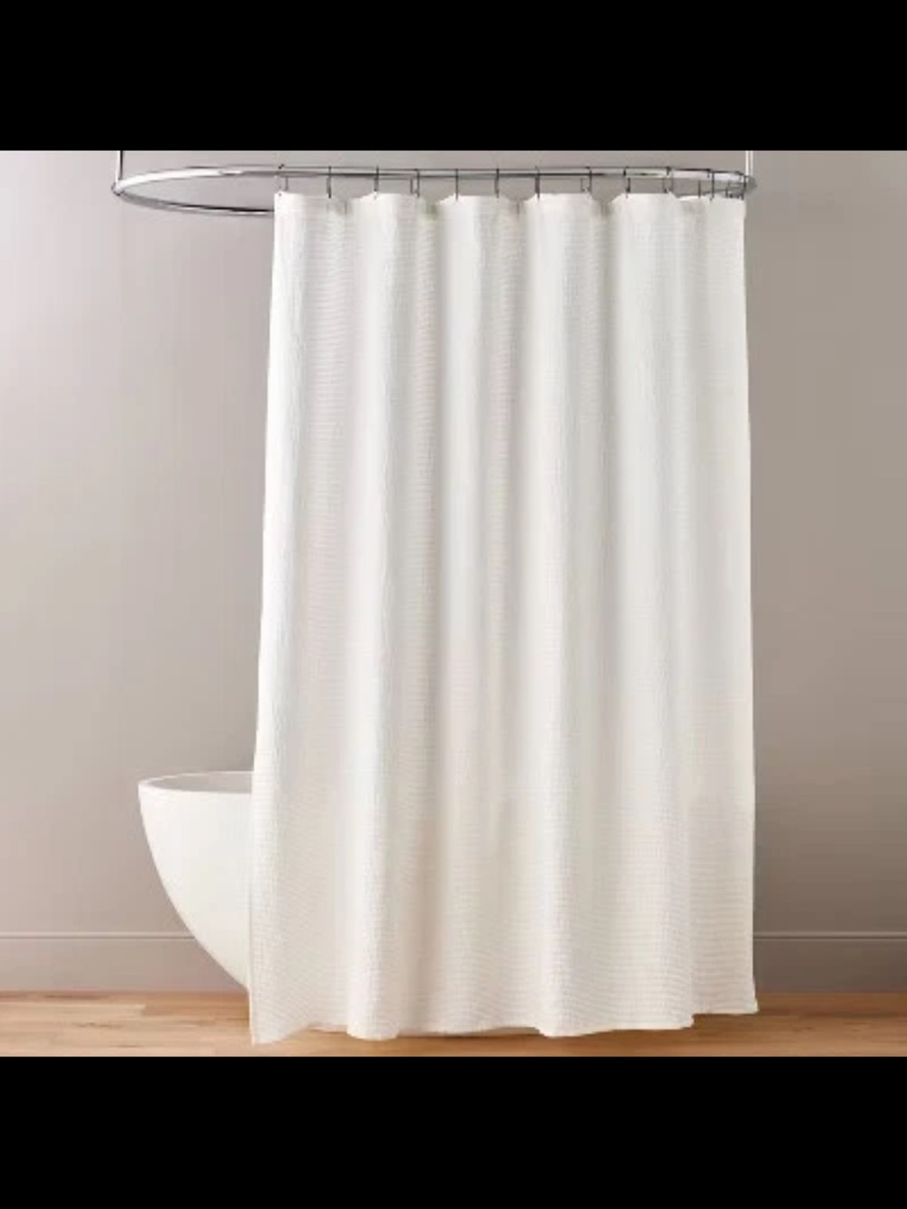 Hearth and hand with magnolia White matelasse stripe Shower Curtain